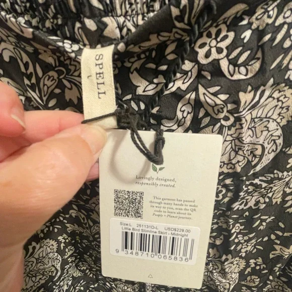 SPELL Little Bird Maxi Skirt size L - Picture 5 of 6